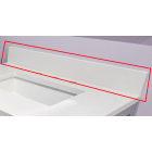 Silestone 36-inch White Zeus Quartz Backsplash & Optional Sidesplashes - 2cm Thick