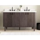 Avanity Blakely (double) 61-Inch Brown Oak Vanity Cabinet with Countertop/Sinks