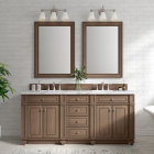 James Martin Bristol (double) 72-Inch Whitewashed Walnut Vanity Cabinet - 157-V72-M-WW