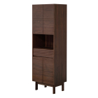 Avanity Carina 24-Inch Coffee Teak Bathroom Tall Linen Side Cabinet