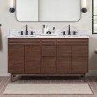 Avanity Carina (double) 60-Inch Coffee Teak Vanity - CARINA-V60-CT
