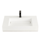 James Martin (single) 31.5-inch Glossy White Composite Stone Integrated Countertop/Sink