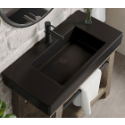 James Martin (single) 35.875-inch Black Matte Composite Stone Integrated Countertop/Sink