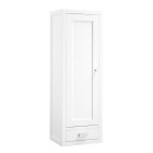 James Martin Addison 12-Inch Glossy White Petite Tower Hutch - Left
