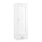 James Martin Addison 12-Inch Glossy White Petite Tower Hutch - Right