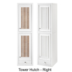 James Martin Athens 14.875-Inch Glossy White Tower Hutch - Right