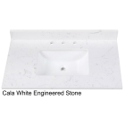 Avanity EUT37CW-RS (single) 37-inch Cala White Engineered Stone Countertop & Rectangular Sink