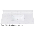 Avanity EUT43CW-RS (single) 43-inch Cala White Engineered Stone Countertop & Rectangular Sink