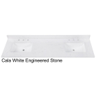 Avanity EUT73CW-RS (double) 73-inch Cala White Engineered Stone Countertop & Rectangular Sinks