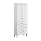 Avanity Madison 24-Inch White Traditional Bathroom Tall Linen Side Cabinet