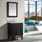 Avanity Mason (single) 25-Inch Black Vanity With Silver Trim - MASON-V24-BKS