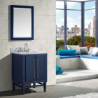 Avanity Mason (single) 25-Inch Navy Blue Vanity With Silver Trim - MASON-V24-NBS