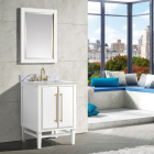 Avanity Mason (single) 25-Inch White Vanity With Gold Trim  - MASON-V24-WTG