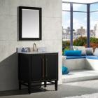 Avanity Mason (single) 31-Inch Black Vanity With Gold Trim - MASON-V30-BKG