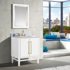 Avanity Mason (single) 31-Inch White Vanity With Gold Trim - MASON-V30-WTG