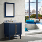 Avanity Mason (single) 31-Inch Navy Blue Vanity With Gold Trim - MASON-V30-NBG