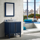 Avanity Mason (single) 31-Inch Navy Blue Vanity With Silver Trim - MASON-V30-NBS