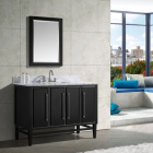 Avanity Mason (single) 49-Inch Black Vanity With Silver Trim - MASON-V48-BKS