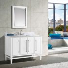 Avanity Mason (single) 49-Inch White Vanity With Silver Trim - MASON-V48-WTS