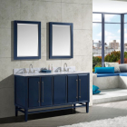 Avanity Mason (double) 61-Inch Navy Blue Vanity With Silver Trim - MASON-V60-NBS