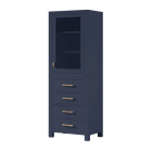 Avanity Modero 24-Inch Navy Blue Traditional Bathroom Tall Linen Side Cabinet