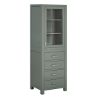 Avanity Modero 24-Inch Smoke Green Bathroom Tall Linen Side Cabinet