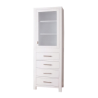 Avanity Modero 24-Inch White Traditional Bathroom Tall Linen Side Cabinet