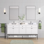 Avanity Paisley (double) 72-Inch White Vanity Cabinet w/ Countertop