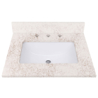 Avanity QUT25AL-RS (single) 25-inch Lotte Radianz Alluring Quartz Countertop & Rectangular Sink