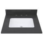 Avanity QUT25UG-RS (single) 25-inch Lotte Radianz Ural Gray Quartz Countertop & Rectangular Sink