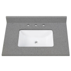 Avanity QUT31CO-RS (single) 31-inch Lotte Radianz Contrail Matte Quartz Countertop & Rectangular Sink