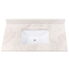 Avanity QUT37AL-RS (single) 37-inch Lotte Radianz Alluring Quartz Countertop & Rectangular Sink