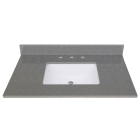 Avanity QUT37CO-RS (single) 37-inch Lotte Radianz Contrail Matte Quartz Countertop & Rectangular Sink