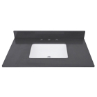 Avanity QUT37UG-RS (single) 37-inch Lotte Radianz Ural Gray Quartz Countertop & Rectangular Sink