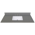 Avanity QUT43CO-RS (single) 43-inch Lotte Radianz Contrail Matte Quartz Countertop & Rectangular Sink