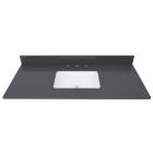 Avanity QUT43UG-RS (single) 43-inch Lotte Radianz Ural Gray Quartz Countertop & Rectangular Sink