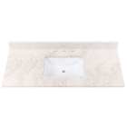 Avanity QUT49AL-RS (single) 49-inch Lotte Radianz Alluring Quartz Countertop & Rectangular Sink