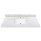 Avanity QUT49CA-RS (single) 49-inch Calacatta Quartz Countertop & Rectangular Sink