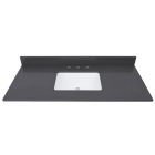 Avanity QUT49UG-RS (single) 49-inch Lotte Radianz Ural Gray Quartz Countertop & Rectangular Sink