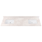 Avanity QUT73AL-RS (double) 73-inch Lotte Radianz Alluring Quartz Countertop & Rectangular Sinks