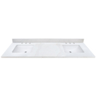 Avanity QUT73CA-RS (double) 73-inch Calacatta Quartz Countertop & Rectangular Sinks