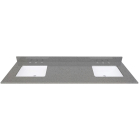 Avanity QUT73CO-RS (double) 73-inch Radianz Contrail Matte Quartz Countertop & Rectangular Sinks