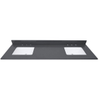 Avanity QUT73UG-RS (double) 73-inch Lotte Radianz Ural Gray Quartz Countertop & Rectangular Sinks