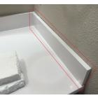 Silestone 22.25-inch White Zeus Quartz Sidesplash - We will confirm LEFT or RIGHT after order is placed