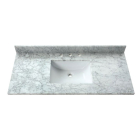 Avanity SUT43CW-RS (single) 43-inch Carrara Marble Countertop & Rectangular Sink