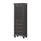Avanity Thompson 24-Inch Charcoal Glaze Transitional Bathroom Tall Linen Side Cabinet