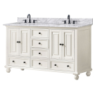 Avanity Thompson (double) 60-Inch French White Vanity - THOMPSON-V60-FW