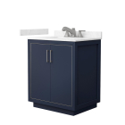 Wyndham Icon (single) 30-Inch Dark Blue Vanity - Brushed Nickel