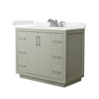 Wyndham Icon (single) 42-Inch Light Green Vanity - Brushed Nickel