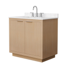Wyndham Maroni (single) 36-Inch Light Straw Vanity - Brushed Nickel